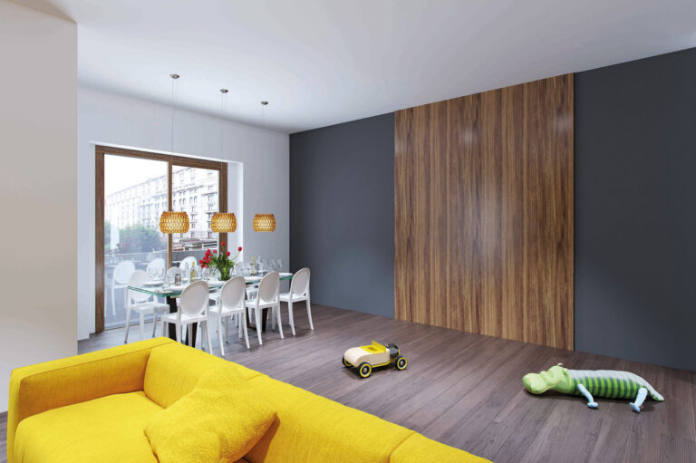 Porta scorrevole chiusa (Render: Stefano Mattaboni)